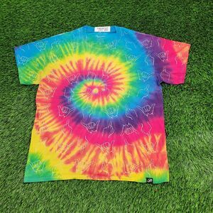 Middle-Finger AOP Summer Shirt Large 21x26 Rainbow